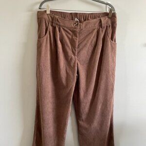 NWT XL Mid Rise Button Zipper Side Pocket Corduroy Casual Pants